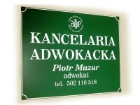 Szyld adwokacki Kancelarii Adwokackiej